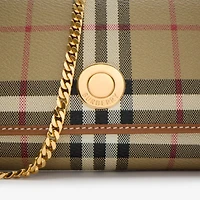 Check Chain Strap Wallet in Archive beige/briar brown - Women | Burberry® Official
