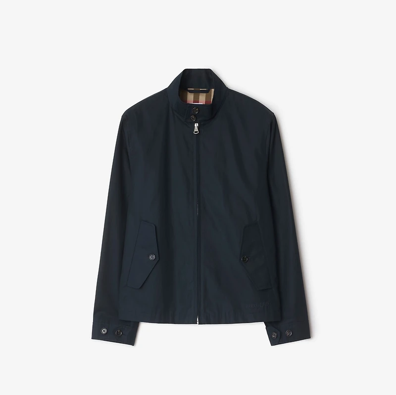 Cotton Harrington Jacket in Navy black - Men | Burberry® Official