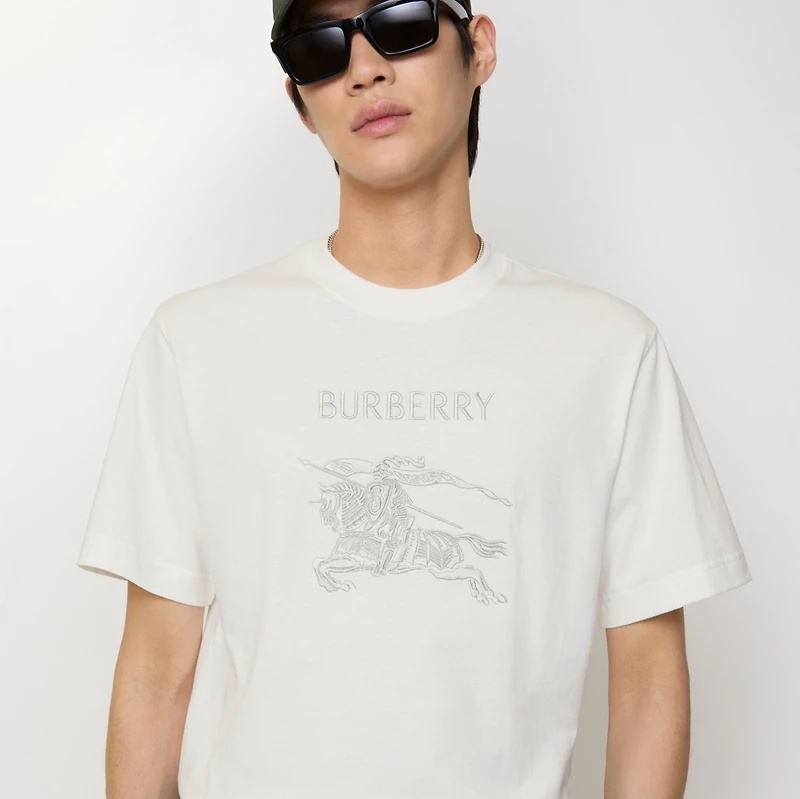 EKD Cotton T-shirt in Chalk white - Men | Burberry® Official