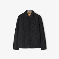 Reversible Quilted Nylon Overshirt in Black - Men | Burberry® Official