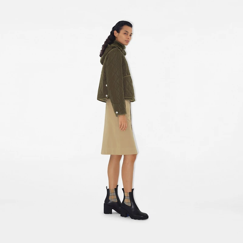 Leather Stride Chelsea Boots in Black/sand - Women | Burberry® Official