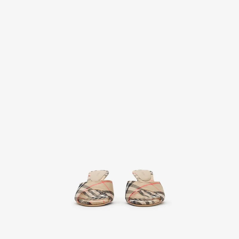 Check Mews Low Sandals​ in Sand beige - Women | Burberry® Official