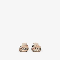 Check Mews Low Sandals​ in Sand beige - Women | Burberry® Official