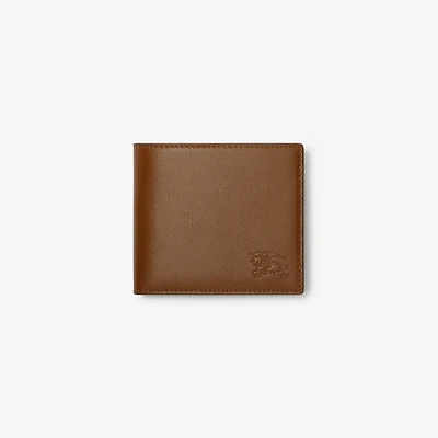 Pop Check Bifold Wallet in Finch brown/hazel brown - Men, Leather | Burberry® Official