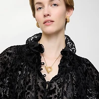 Check Granulation T-Bar Necklace in Gold - Women | Burberry® Official