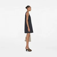 Check Denim Dress in Indigo - Women, Cotton | Burberry® Official