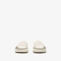 Logo Slides in Sandy beige/candyfloss pink - Women | Burberry® Official