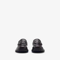 Leather Rogue Loafers in Log - Men | Burberry® Official