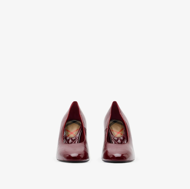 Patent Leather Trinket Pumps in Fig - Women | Burberry® Official