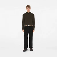 Reversible Check B Cut Belt in Sand/slate - Men | Burberry® Official