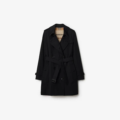 Short Kensington Heritage Trench Coat in Black - Women | Burberry® Official