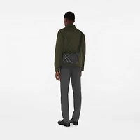Slim Grid Crossbody Bag in Charcoal - Men, Nylon, Technical | Burberry® Official