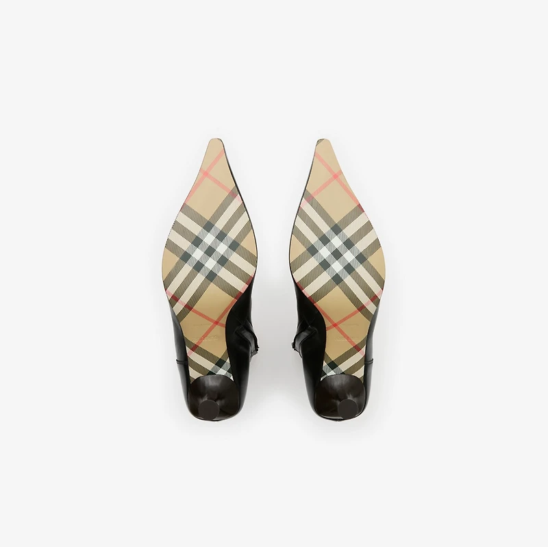 Leather Cameo Ankle Boots​ in Black - Women | Burberry® Official