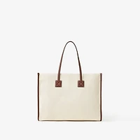 Small Freya Tote in Natural/tan - Women, Canvas | Burberry® Official
