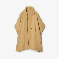 Wool Cashmere Hooded Cape in Sand beige | Burberry® Official