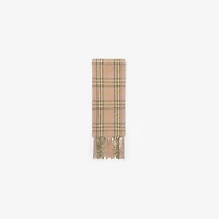 Narrow Check Alpaca Wool Blend Scarf in Teacup pink | Burberry® Official