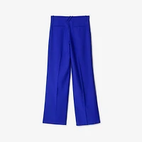 Wool Tailored Trousers in Knight - Women | Burberry® Official