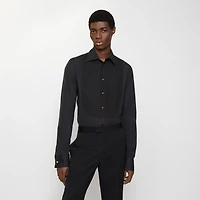 Slim Fit Cotton Tuxedo Shirt in Black - Men | Burberry® Official
