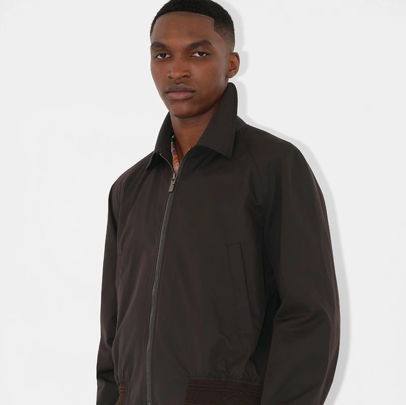 Highgrove Cotton Harrington Jacket in Cog brown - Men | Burberry® Official