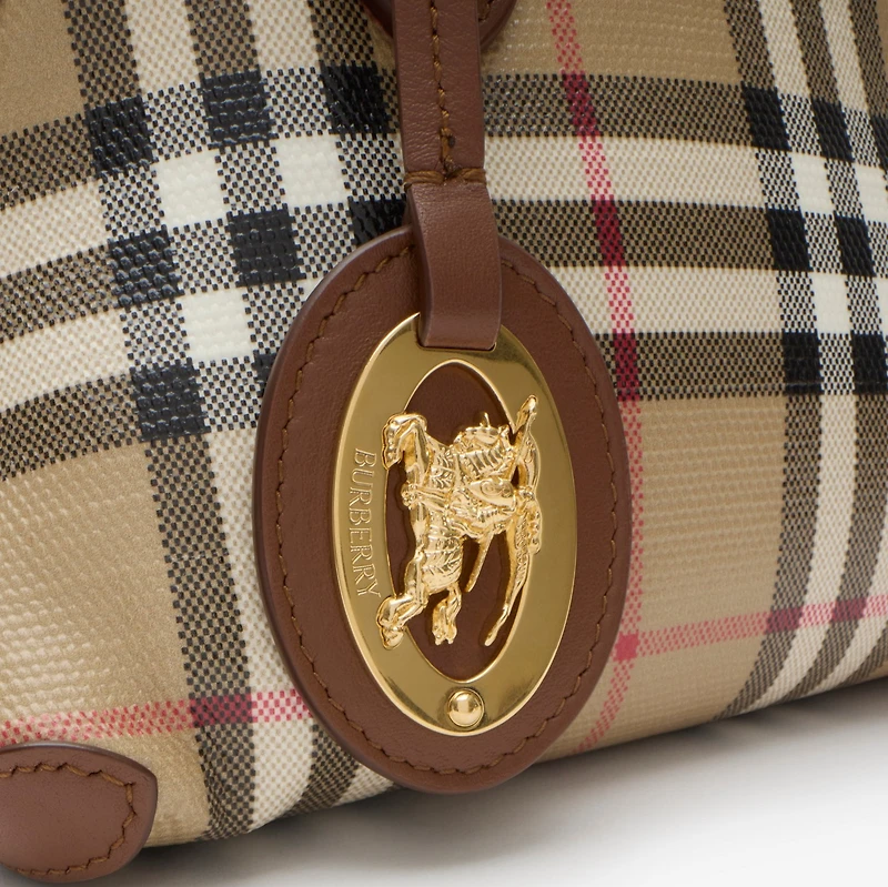 Mini Check Bag in Archive beige - Women, Cotton | Burberry® Official