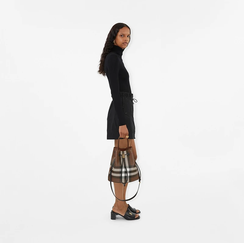 Small TB Bucket Bag in Dark birch brown - Women | Burberry® Official