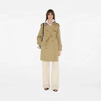Mid-length Check Collar Castleford Trench Coat in Hamper - Women, Cotton | Burberry® Official