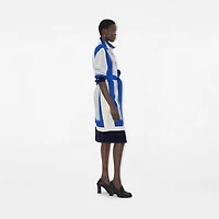 Knight Stamp Box Silk Shirt Dress in Ink - Women | Burberry® Official