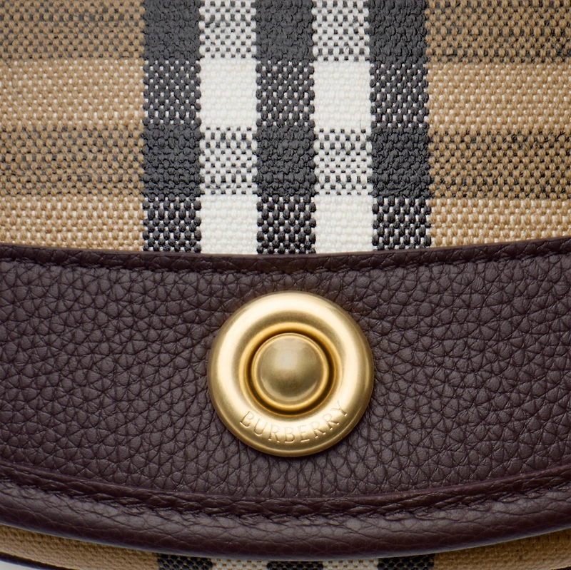 Highlands Crossbody Bag in Sand - Women, Cotton, Linen | Burberry® Official