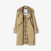 Mid-length Check Collar Castleford Trench Coat in Hamper - Women, Cotton | Burberry® Official