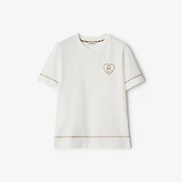 B Heart Cotton T-shirt in Chalk white - Women | Burberry® Official