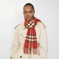 Check Cashmere Scarf in Roux | Burberry® Official