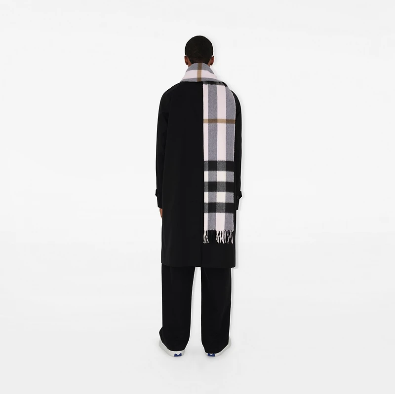Check Cashmere Scarf in Pale candy pink | Burberry® Official
