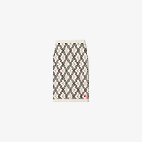 Argyle Check Cotton Skirt in Chalk white - Women | Burberry® Official