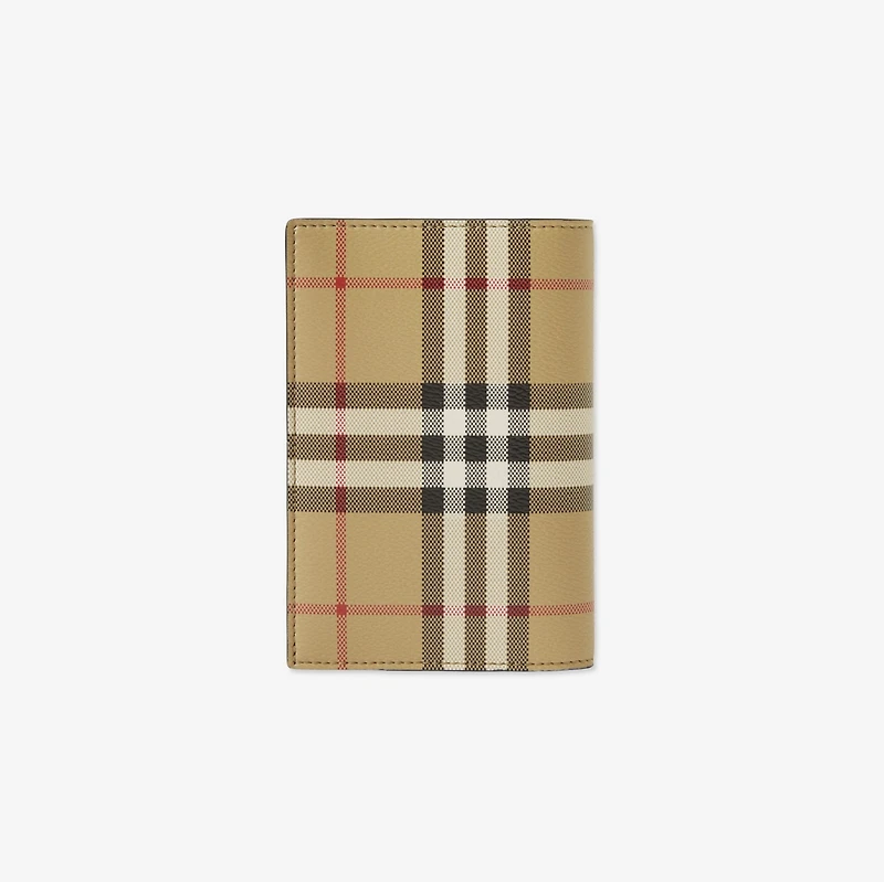 Check Passport Holder in Archive beige - Men | Burberry® Official