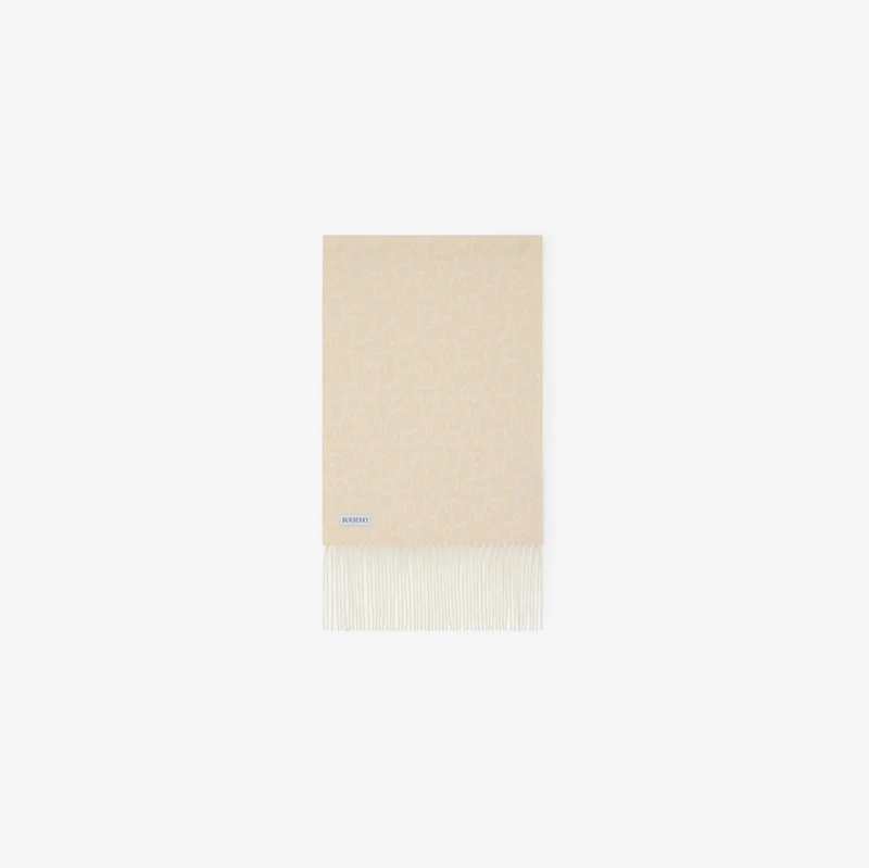 B Charm Cashmere Scarf in Chalk white | Burberry® Official
