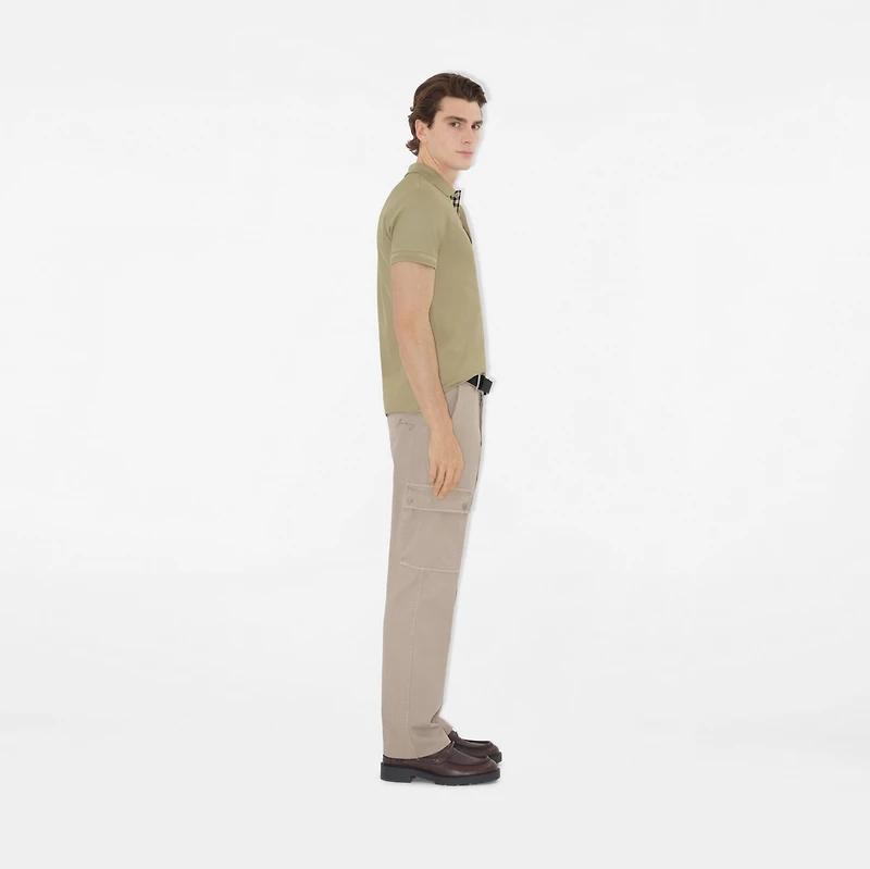 Cotton Polo Shirt in Skylark - Men | Burberry® Official