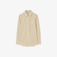 Slim Fit Cotton Formal Shirt in White/amber yellow - Women | Burberry® Official