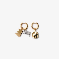 Charm Hoop Earrings​ in Gold/multicolour - Women | Burberry® Official