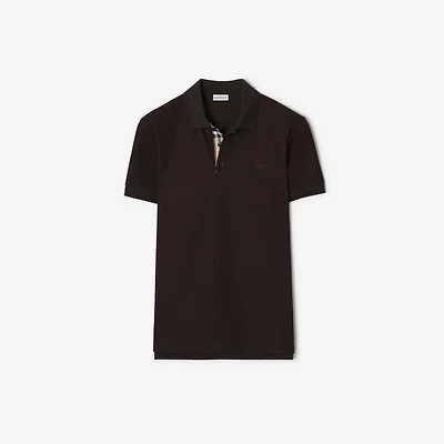 Cotton Polo Shirt in Clove brown - Men | Burberry® Official
