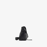 Small Embossed Check Buckled Messenger Bag​ in Black - Men | Burberry® Official