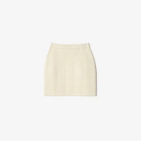 Wool Blend Mini Skirt in Ecru white - Women | Burberry® Official