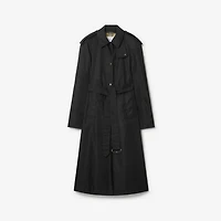 Long Nylon Hooded Car Coat in Black - Women | Burberry® Official