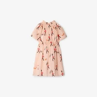 London Guard Cotton Dress in Slipper | Burberry® Official