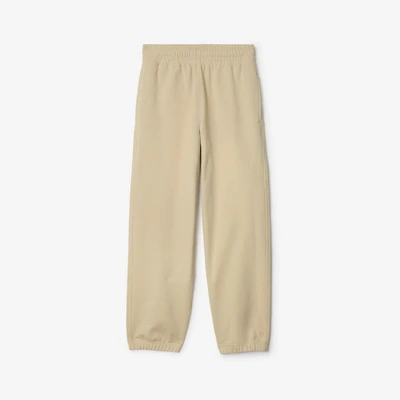 Check Label Cotton Jogging Pants in Nutmeg - Women | Burberry® Official
