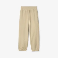 Check Label Cotton Jogging Pants in Nutmeg - Women | Burberry® Official