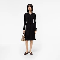Belted Viscose Dress in Black - Women | Burberry® Official