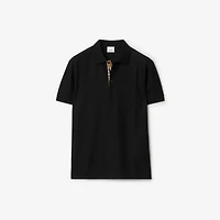 Cotton Polo Shirt in Black - Men | Burberry® Official