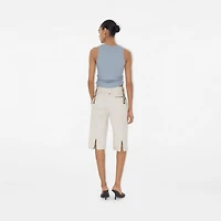 Festival Cotton Blend Tank Top in Gale - Women | Burberry® Official