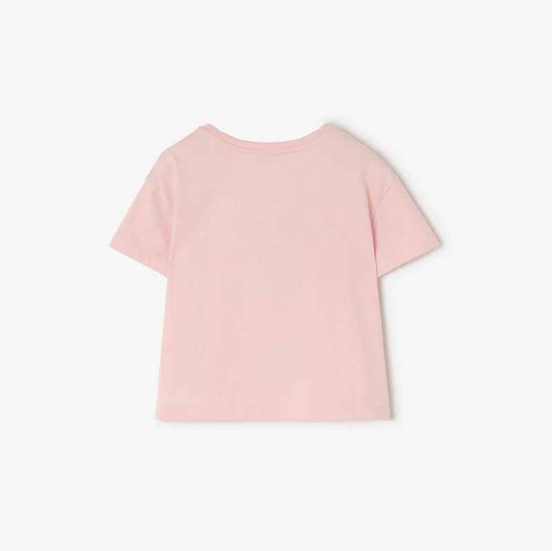 Knight Stamp Cotton T-shirt in Bouquet pink | Burberry® Official