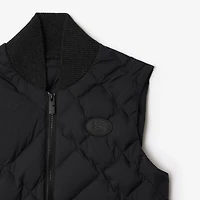 Check-stitch Nylon Gilet in Black - Women | Burberry® Official